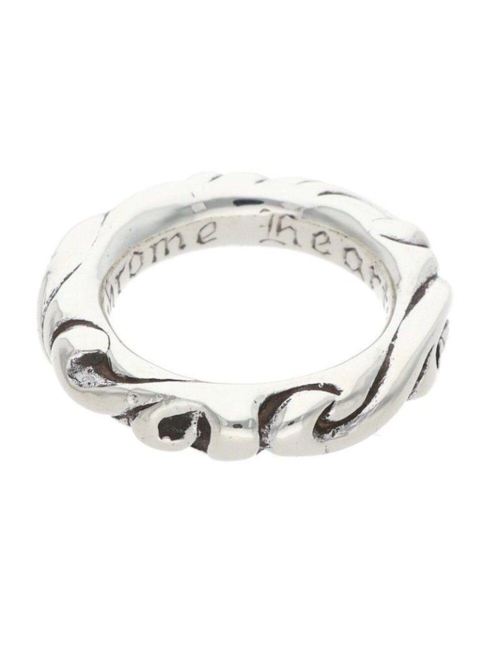 Chrome Hearts Scrl Band Scroll Silver Ring